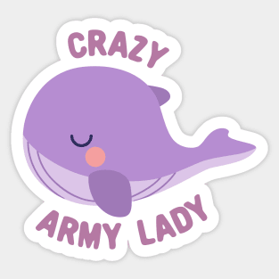 BTS tinytan whale crazy army lady Sticker